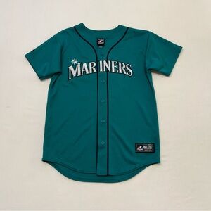 Majestic MLB Baseball Seattle Mariners Jersey #34 Felix Hernandez Youth Large